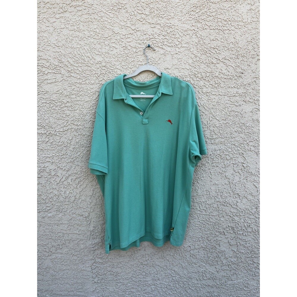 Tommy Bahama XXL Teal Collared Polo Shirt
